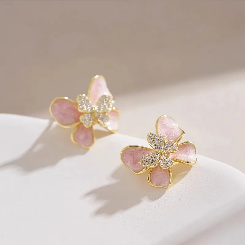 Drejew Copper Stud Earrings Women's-4