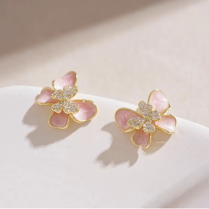 Drejew Copper Stud Earrings Women's-1