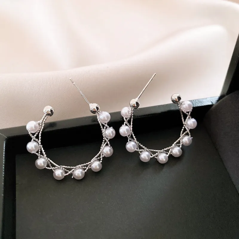 Drejew Faux Pearl Earrings Women's-3