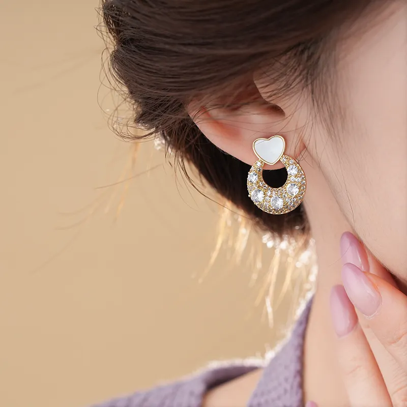 Drejew Copper Stud Earrings Women's-3