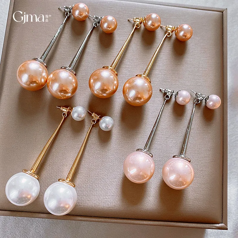 Drejew Copper, Faux Pearl Stud Earrings Women's-1