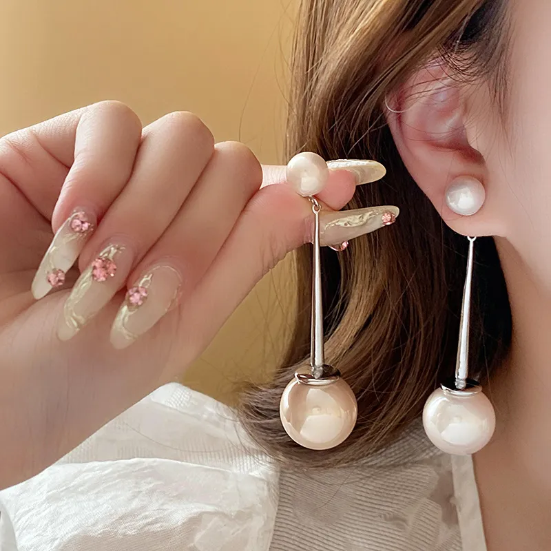 Drejew Copper, Faux Pearl Stud Earrings Women's-2