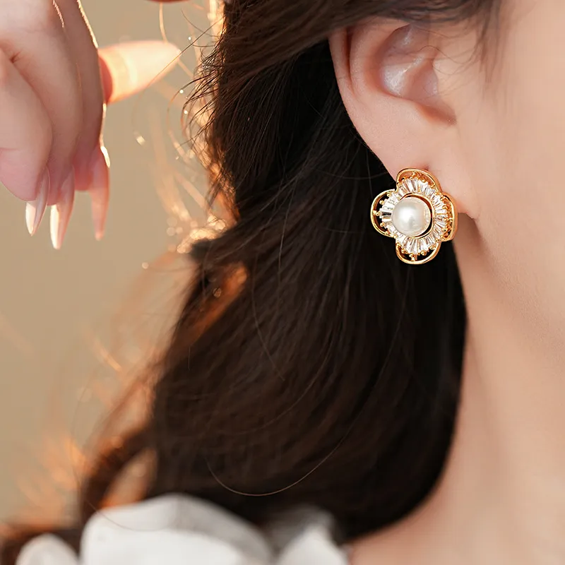 Drejew Copper Stud Earrings Women's-3