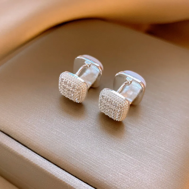 Drejew Zircon Stud Earrings Women's-3
