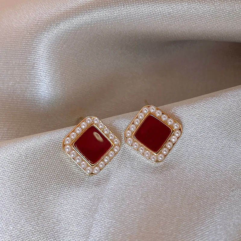 Drejew Alloy Stud Earrings Women's-4