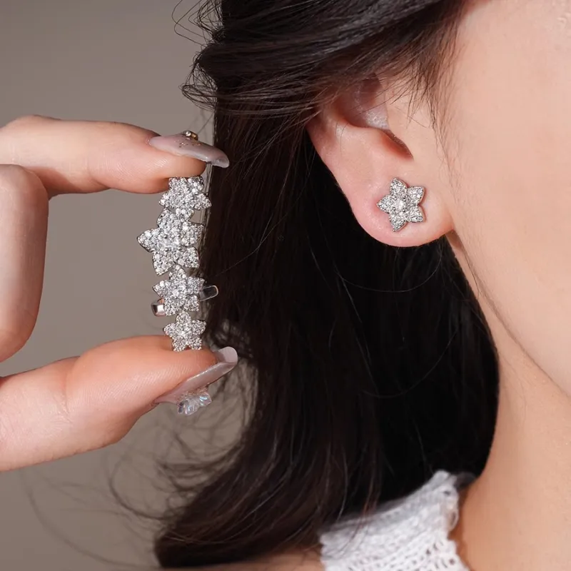 Drejew Zircon Stud Earrings Women's-6