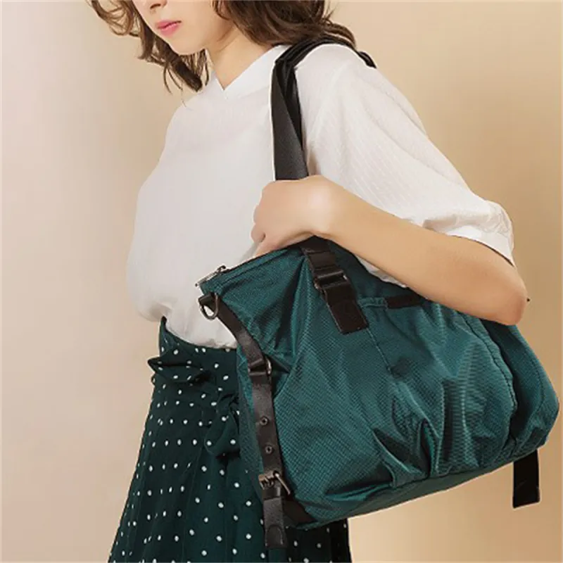 FOUVOR Oxford Shoulder Bag Crossbody Bag Women's Cyan Small Black Small Cyan Large Black Large-5
