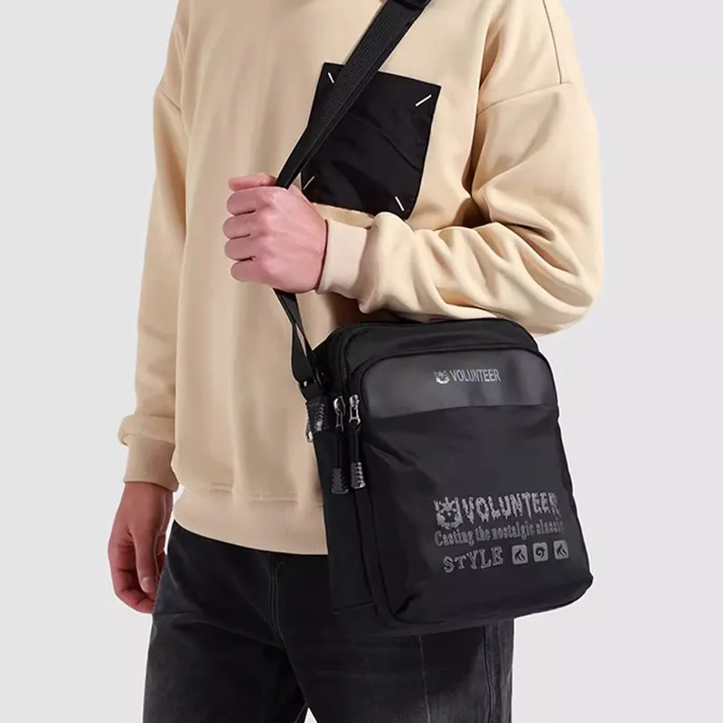 Volunteer Nylon Fabric Crossbody Bag Men's Multicolor-4