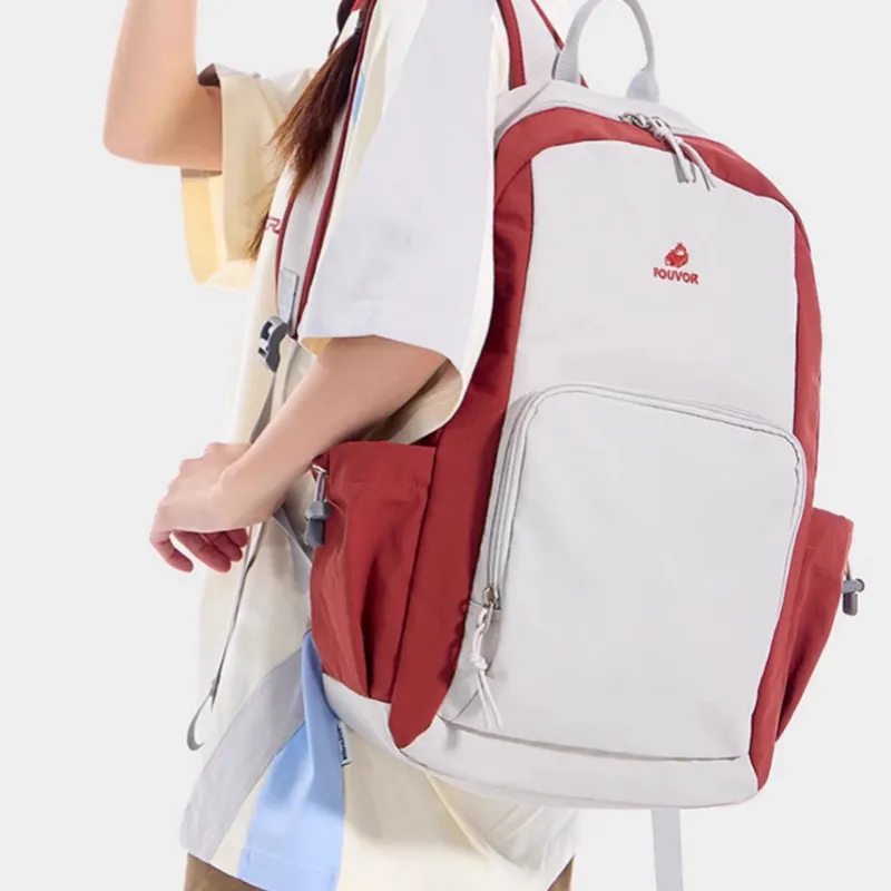 FOUVOR Nylon Fabric Backpack Women's Multicolor-3