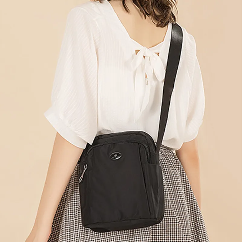 FOUVOR Nylon Oxford Cloth Shoulder Bag Crossbody Bag Women's Chestnut Red/Classic Black/Romantic Purple-7