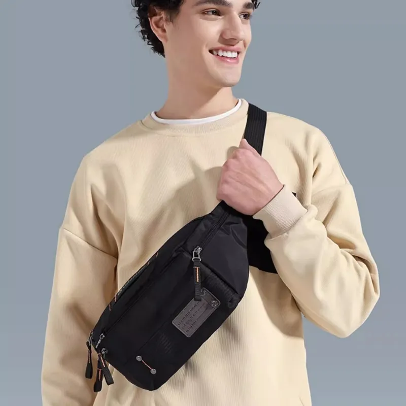 Volunteer Nylon Fabric Crossbody Bag Men's Multicolor-3