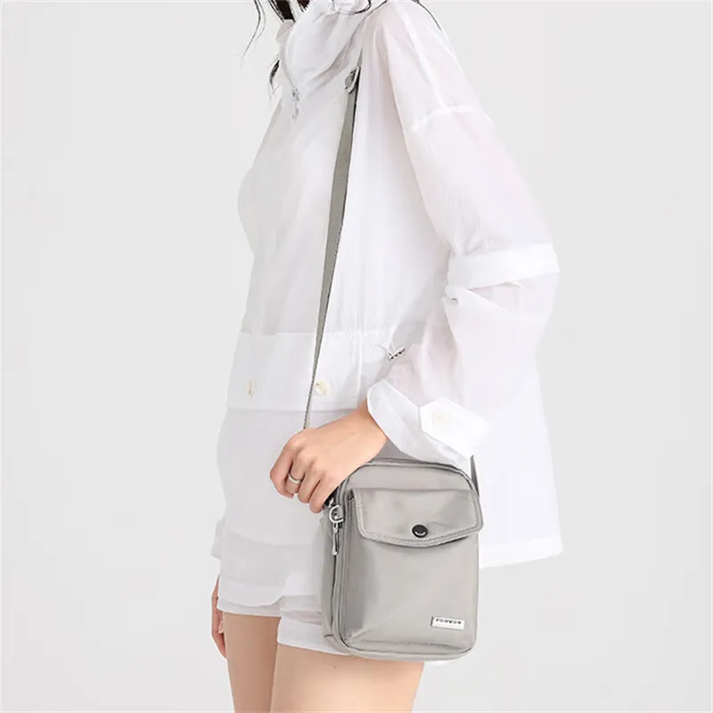 FOUVOR Oxford Shoulder Bag, Crossbody Bag Regular Unisex Beige/Black/Gray Blue/Gray/Chestnut Red/Pink-38