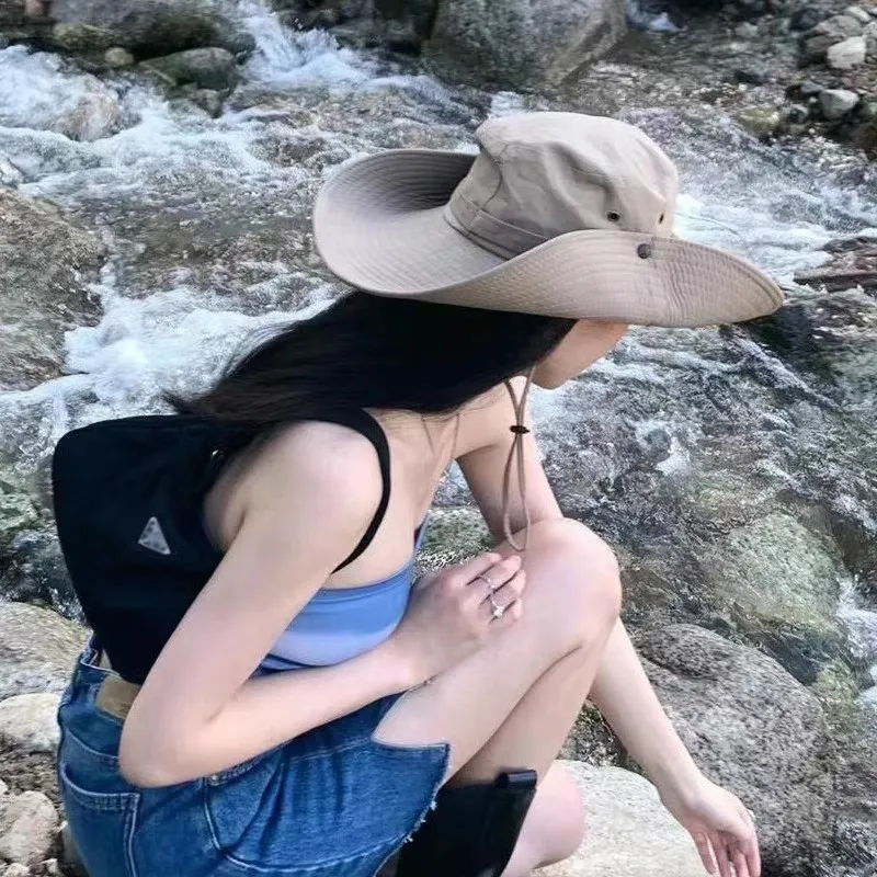 Fishing For Bears Polyester Bucket Hats Unisex-1