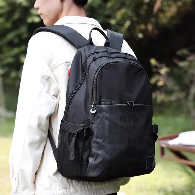 Volunteer Oxford Backpack Laptop Bag Backpack Large Size Men's Black/Gray-4