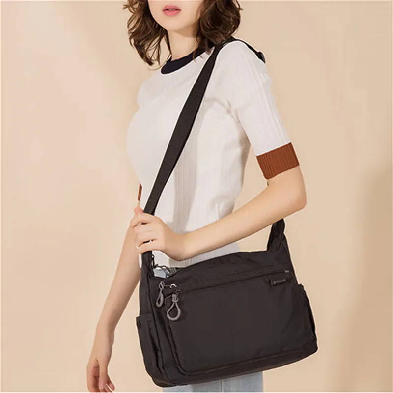 FOUVOR Oxford Travel Bag Shoulder Bag Crossbody Bag Unisex Chestnut Red/Black/Gray/Green-10
