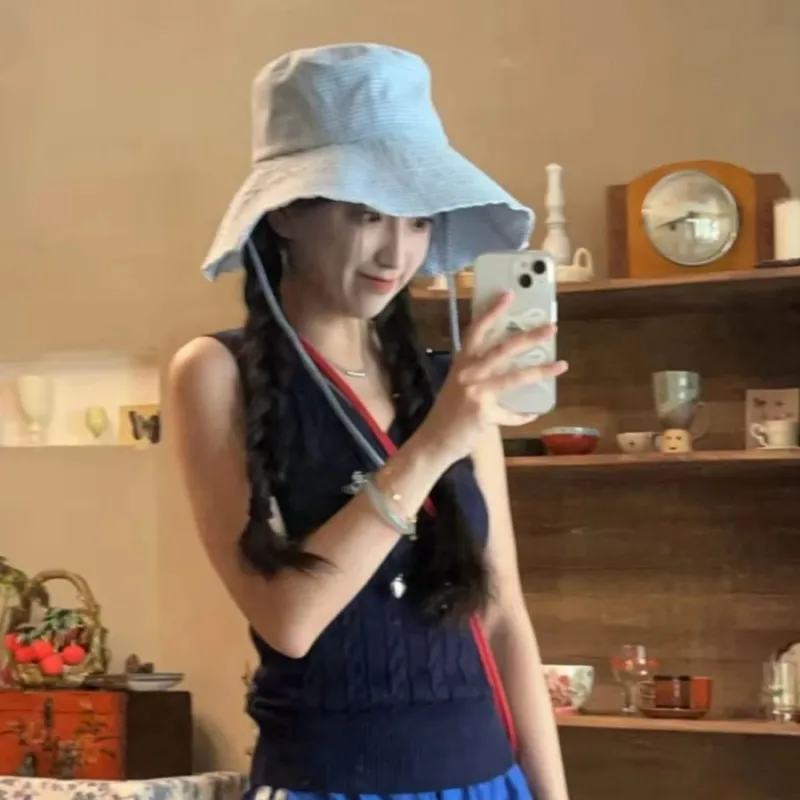 Fishing For Bears Polyester Sun Protection Hats Unisex-3
