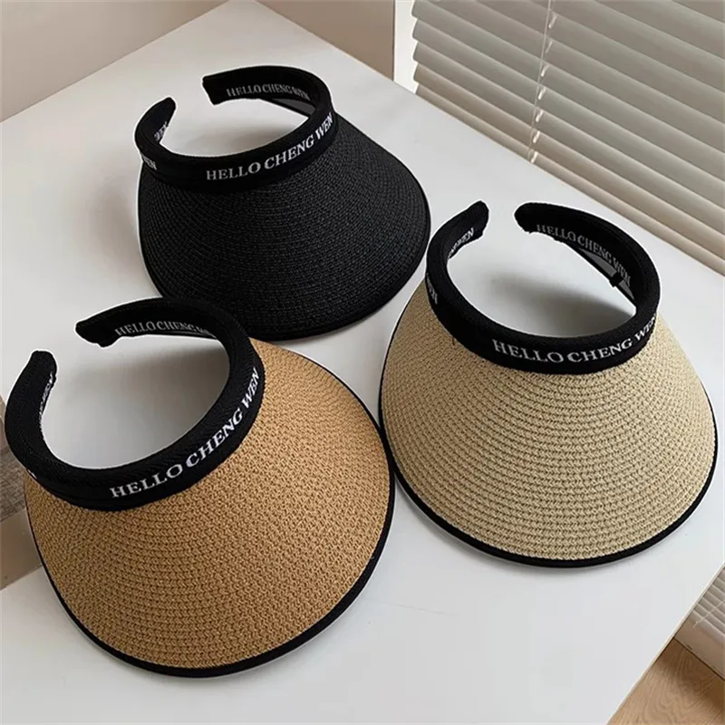 Fishing For Bears Polyester Fiber Straw Weaving Sun Protection Hats Women's-8