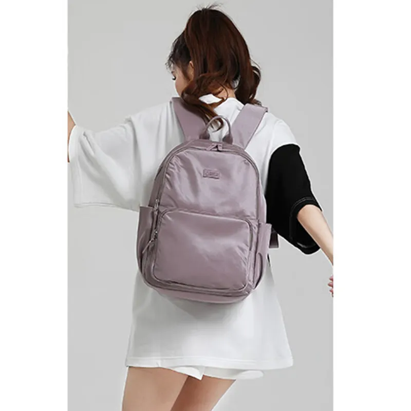 FOUVOR Oxford Travel Bags Backpack Regular Unisex Black/Beige/Dusty Pink-9
