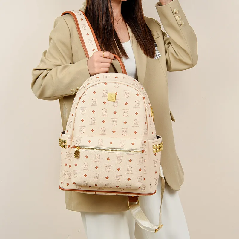 FOUVOR PU Backpack Regular Unisex Multicolor-2