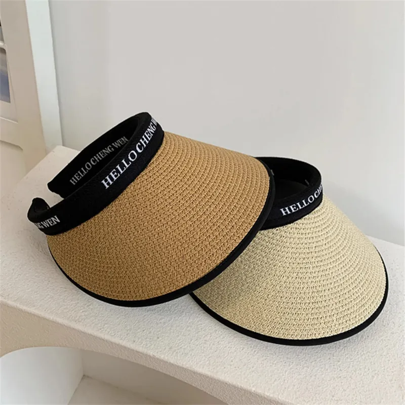 Fishing For Bears Polyester Fiber Straw Weaving Sun Protection Hats Women's-9