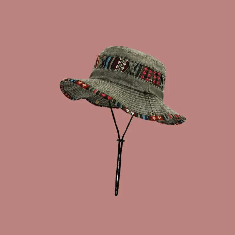 Fishing For Bears Polyester Bucket Hats Unisex-3