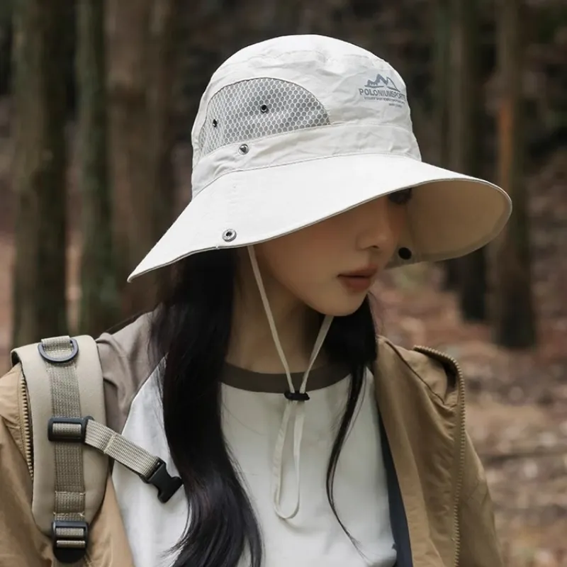 Fishing For Bears Polyester Bucket Hats Unisex-5