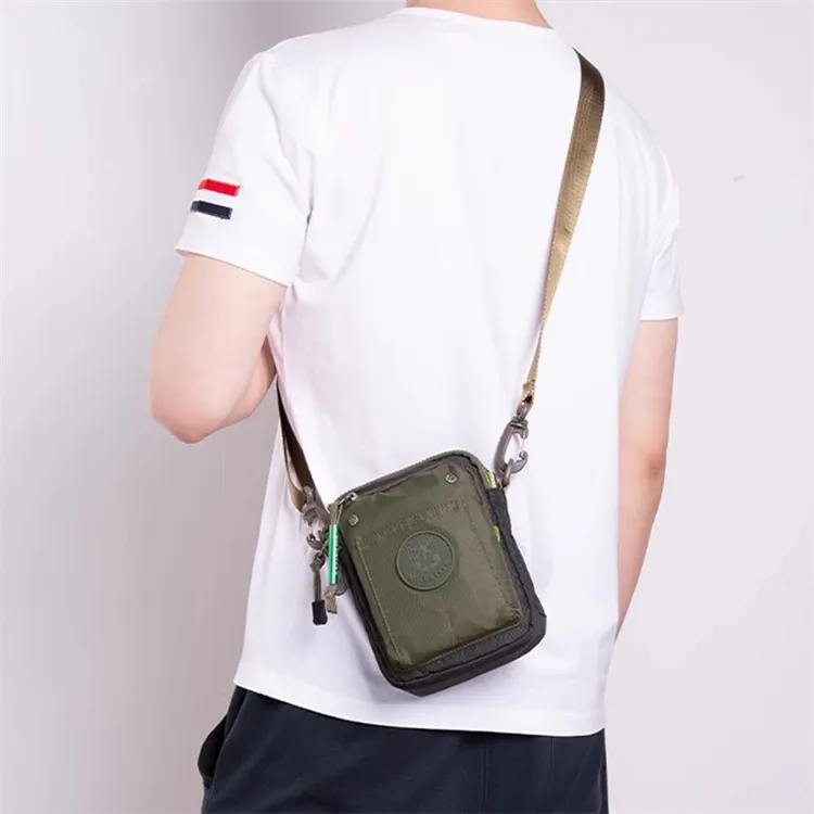 Volunteer Oxford Shoulder Bag Crossbody Bag Small Size Men's Black/Gray Green/Army Green-8