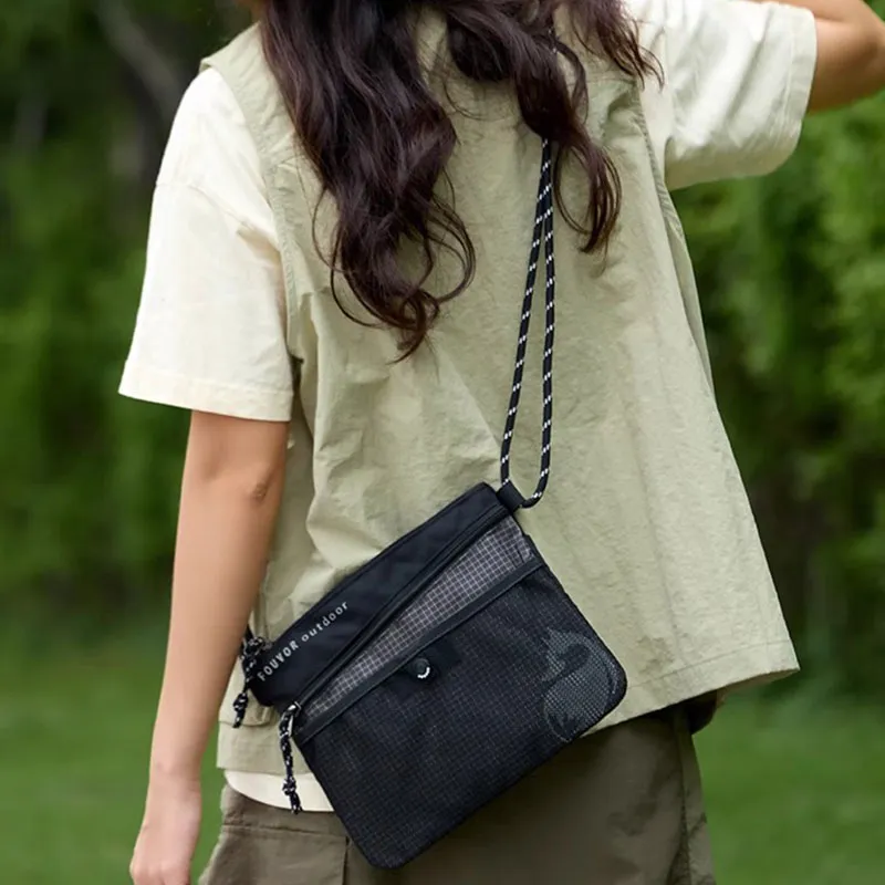 FOUVOR Nylon Fabric Cell Phone Pouch Shoulder Bag Canvas Bag Regular Women's Multicolor-16