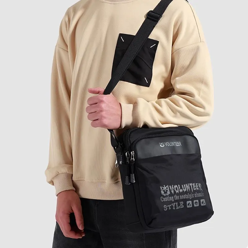 Volunteer Nylon Fabric Crossbody Bag Men's Multicolor-5