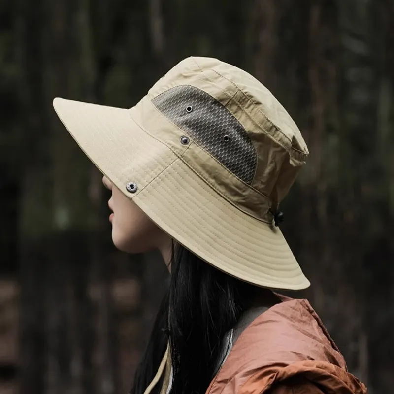 Fishing For Bears Polyester Bucket Hats Unisex-2