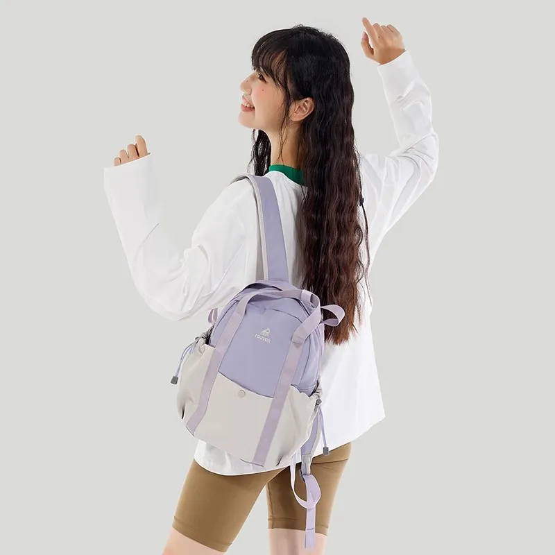 FOUVOR Nylon Fabric Backpack Women's Multicolor-8