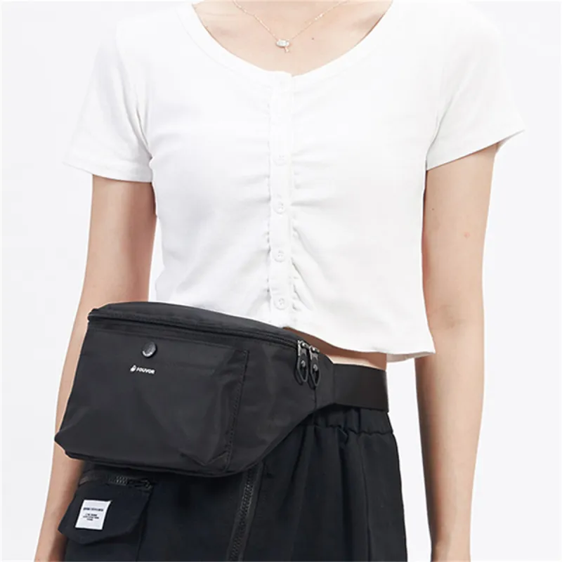 FOUVOR Oxford Cell Phone Pouch Crossbody Bag One Shoulder Fanny Pack Women's Chestnut Red/Classic Black-11