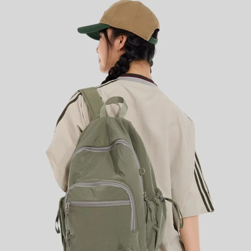 FOUVOR Nylon Fabric Backpack Unisex Multicolor-14