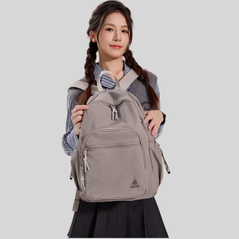 FOUVOR Nylon Fabric Backpack Unisex Multicolor-18