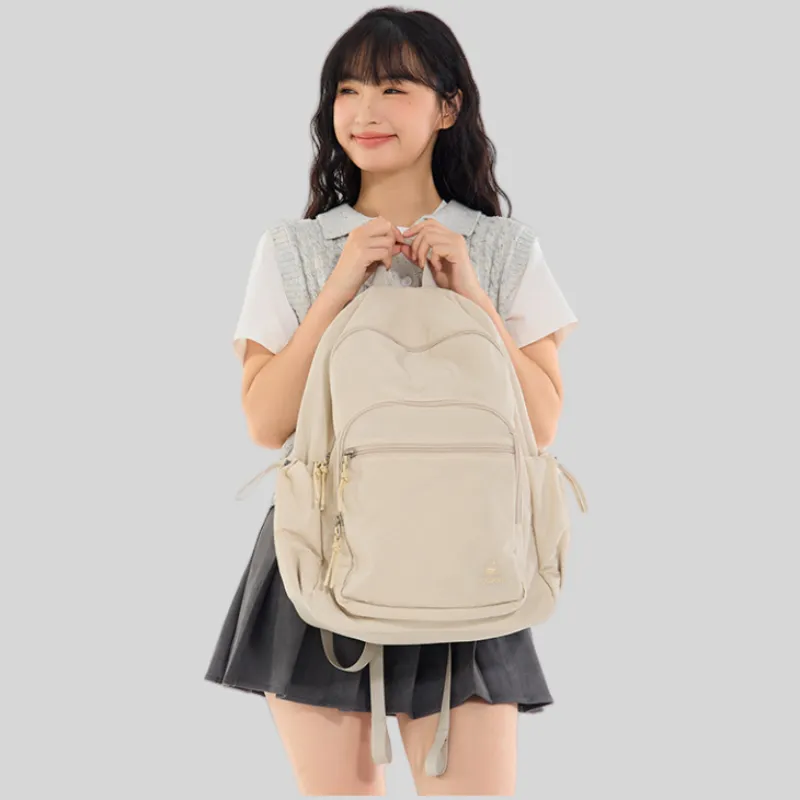 FOUVOR Nylon Fabric Backpack Unisex Multicolor-4