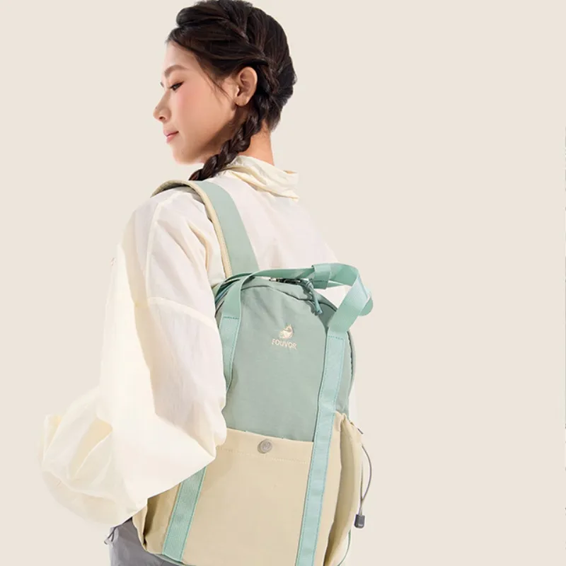 FOUVOR Nylon Fabric Backpack Women's Multicolor-12