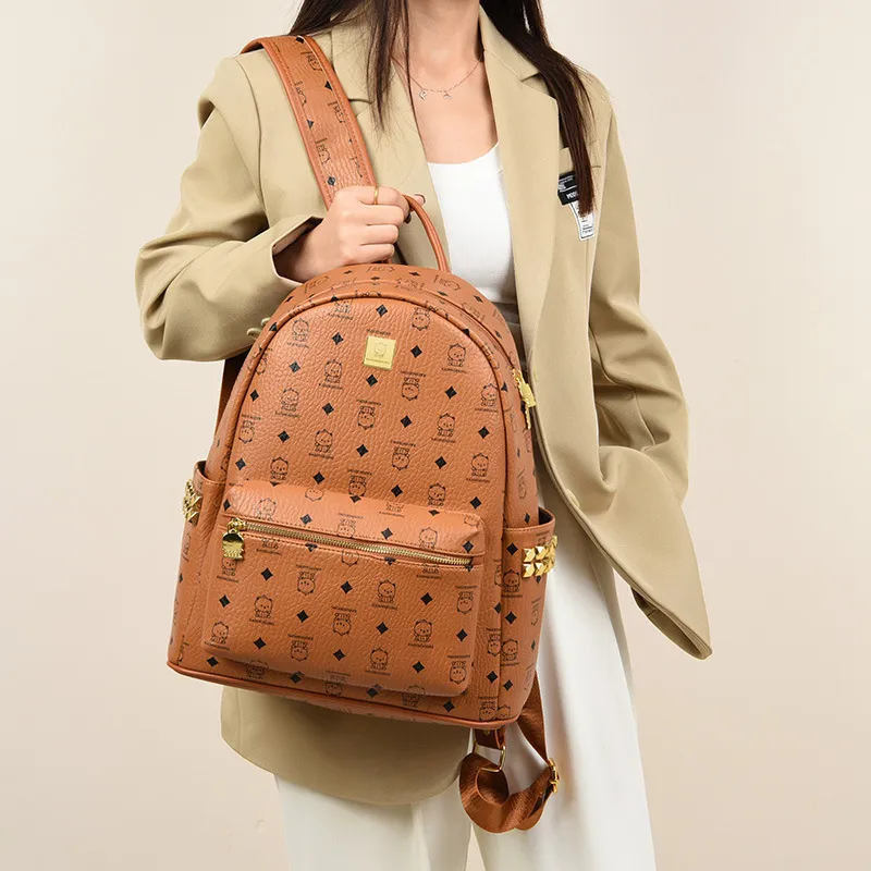FOUVOR PU Backpack Regular Unisex Multicolor-5
