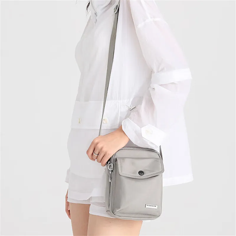 FOUVOR Oxford Shoulder Bag, Crossbody Bag Regular Unisex Beige/Black/Gray Blue/Gray/Chestnut Red/Pink-50