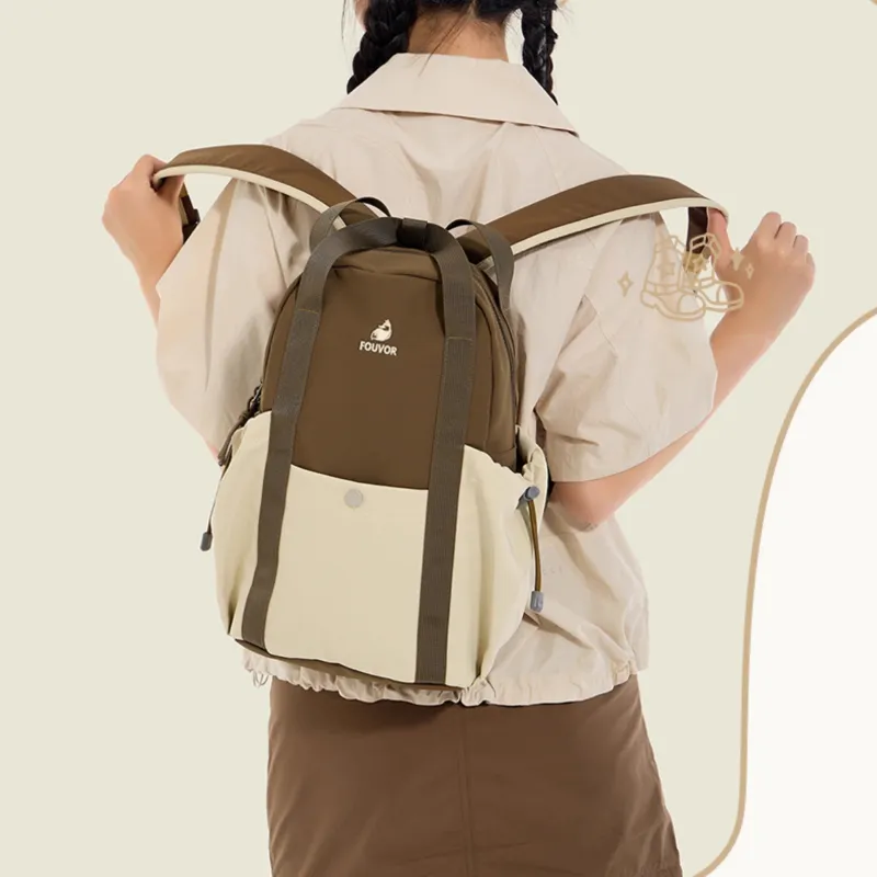 FOUVOR Nylon Fabric Backpack Women's Multicolor-9