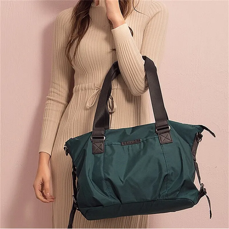 FOUVOR Oxford Shoulder Bag Crossbody Bag Women's Cyan Small Black Small Cyan Large Black Large-4