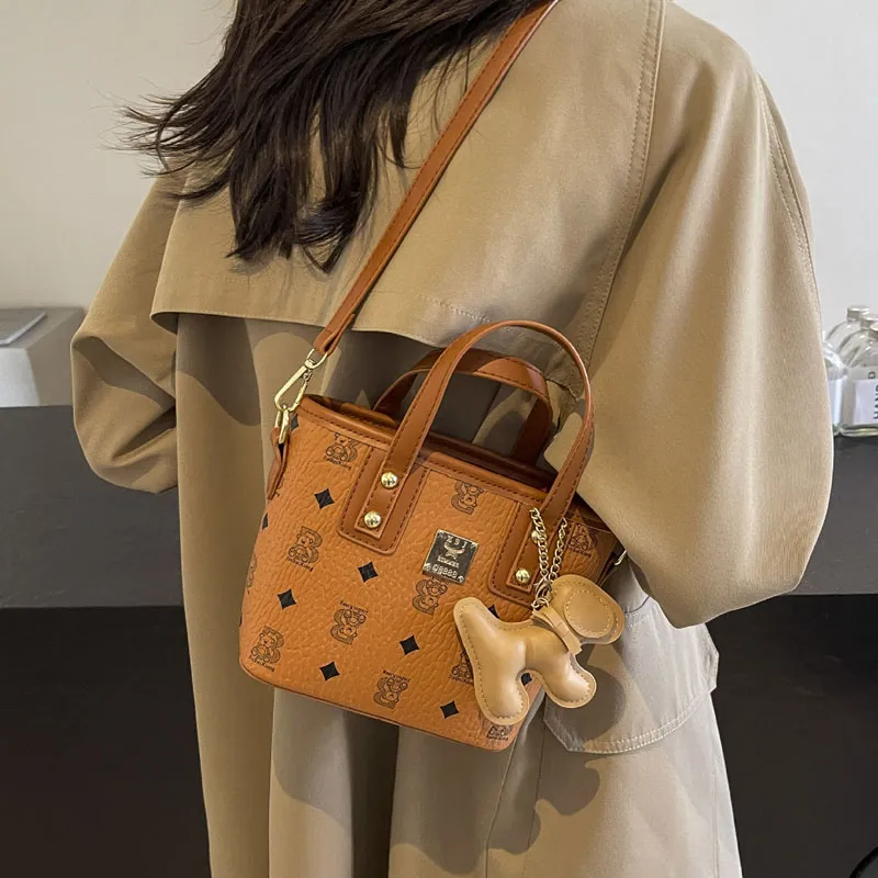 FOUVOR Pu Bucket Bag Crossbody One Shoulder Handbag Women's Multicolor-6