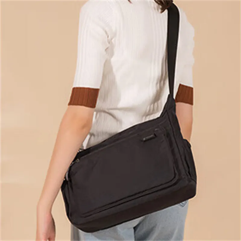 FOUVOR Oxford Travel Bag Shoulder Bag Crossbody Bag Unisex Chestnut Red/Black/Gray/Green-5