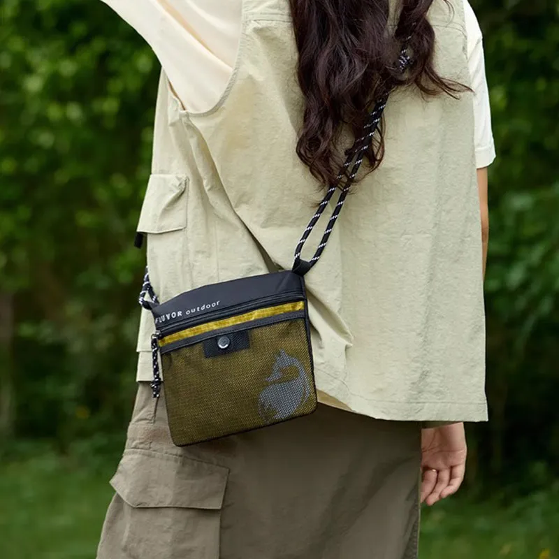 FOUVOR Nylon Fabric Cell Phone Pouch Shoulder Bag Small Backpack Lightweight Canvas Bag Regular Unisex Multicolor-3