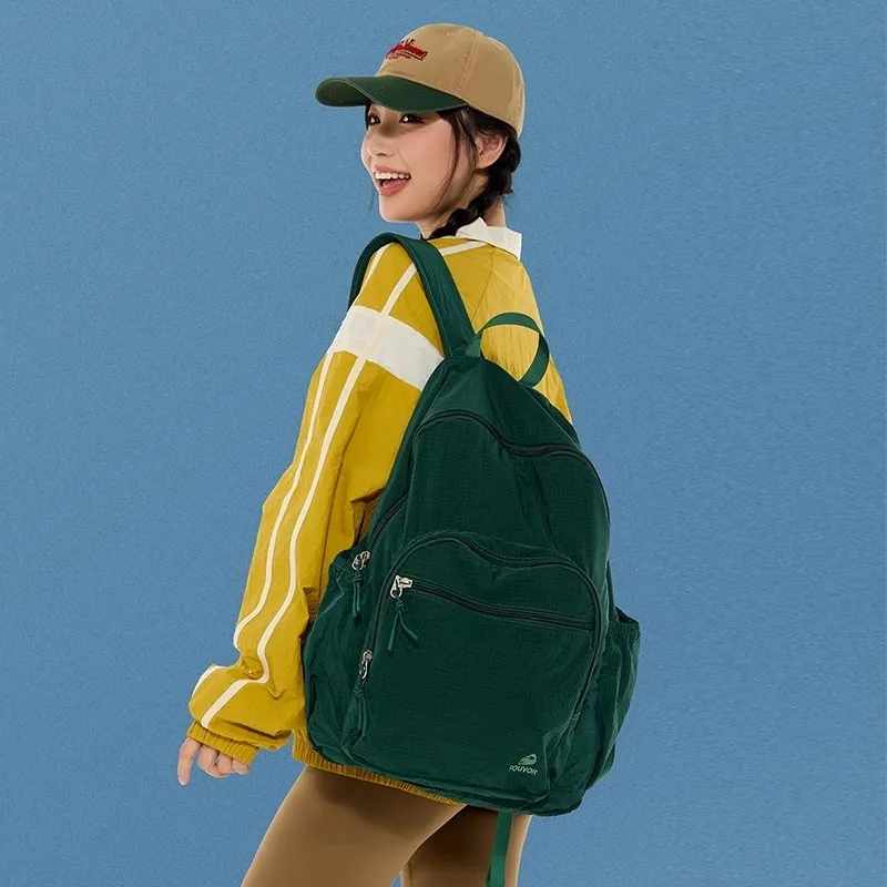 FOUVOR Nylon Fabric Backpack Unisex Multicolor-4