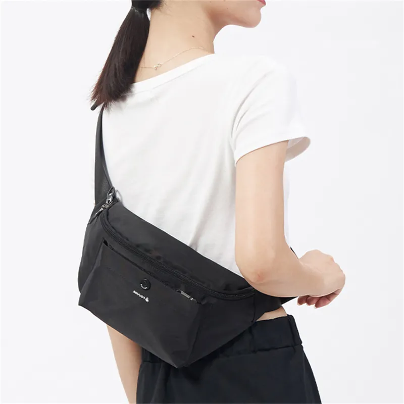 FOUVOR Oxford Cell Phone Pouch Crossbody Bag One Shoulder Fanny Pack Women's Chestnut Red/Classic Black-10
