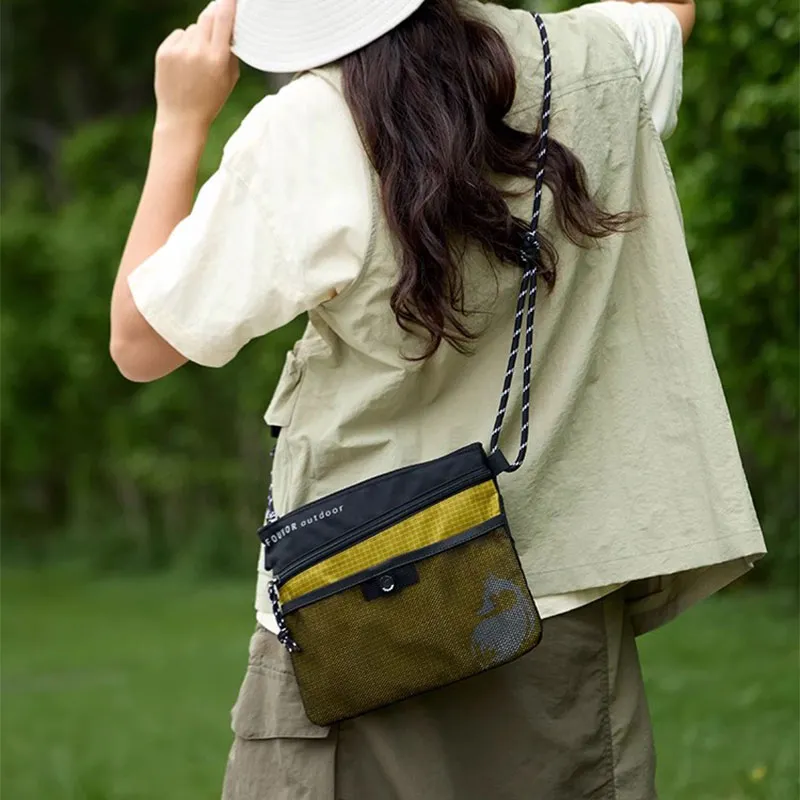 FOUVOR Nylon Fabric Cell Phone Pouch Shoulder Bag Canvas Bag Regular Women's Multicolor-3