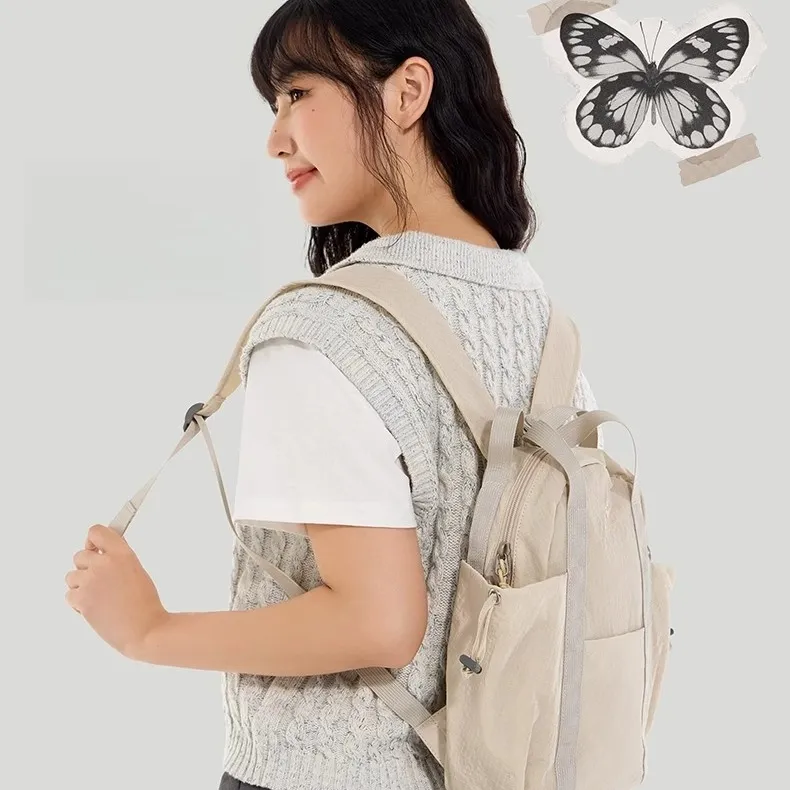 FOUVOR Nylon Fabric Backpack Regular Women's Multicolor-6