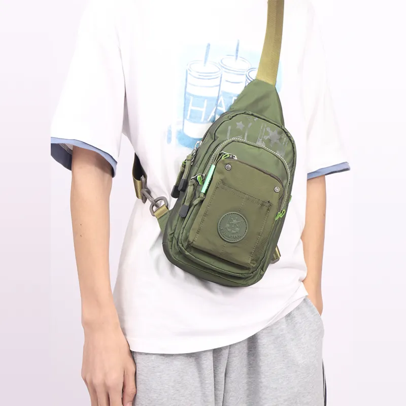 Volunteer Oxford Sling Bags Crossbody Bags Regular Men's Army Green/Black/Gray Green-3