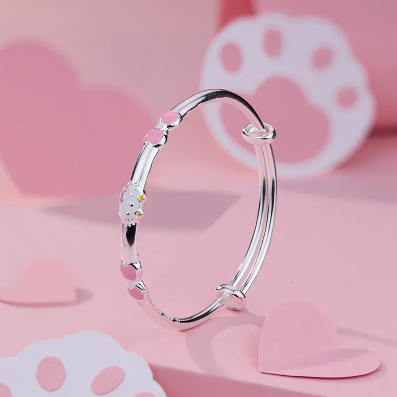 Shunqin Silver Building 999 Fine Silver Sterling Silver Bracelets Kids'-1