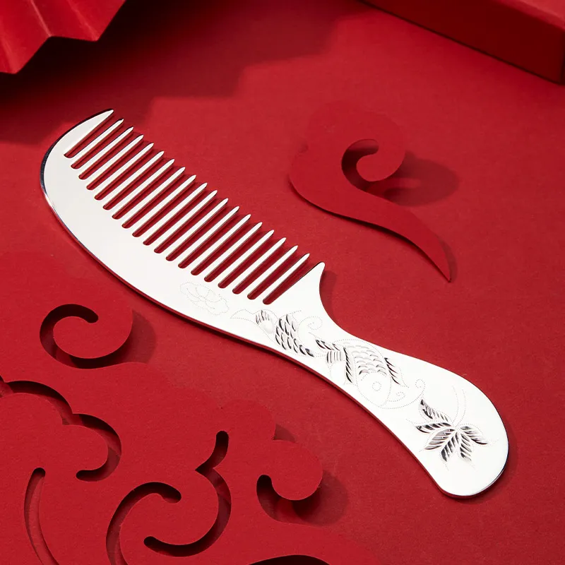 Shunqin Silver Building Sterling Silver S999 Comb Unisex-3